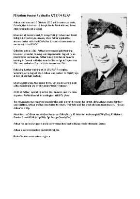 A preview of a PDF biography for Robitaille, Arthur Hector